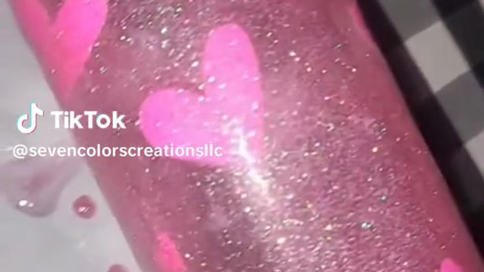Color Changing Glitter Glass